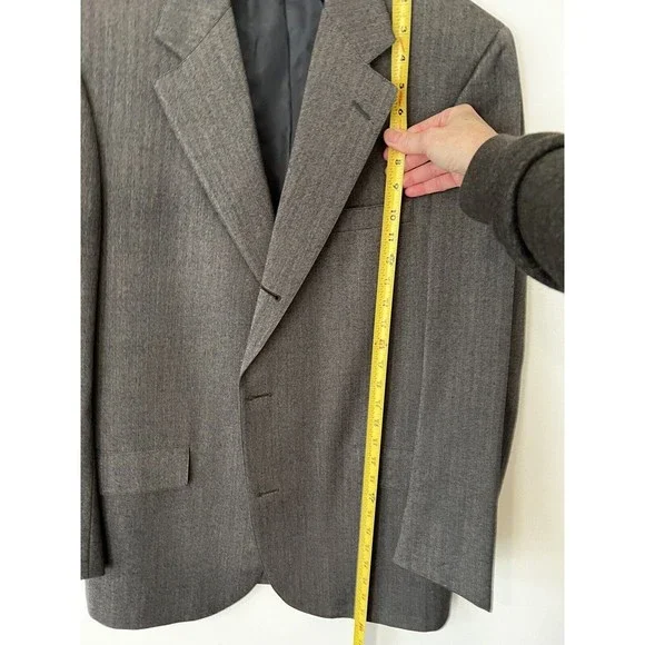 BROOKS BROTHERS Men's 41R Wool Made in USA Brooksease Blazer Brown Pinstripe - Picture 3 of 7